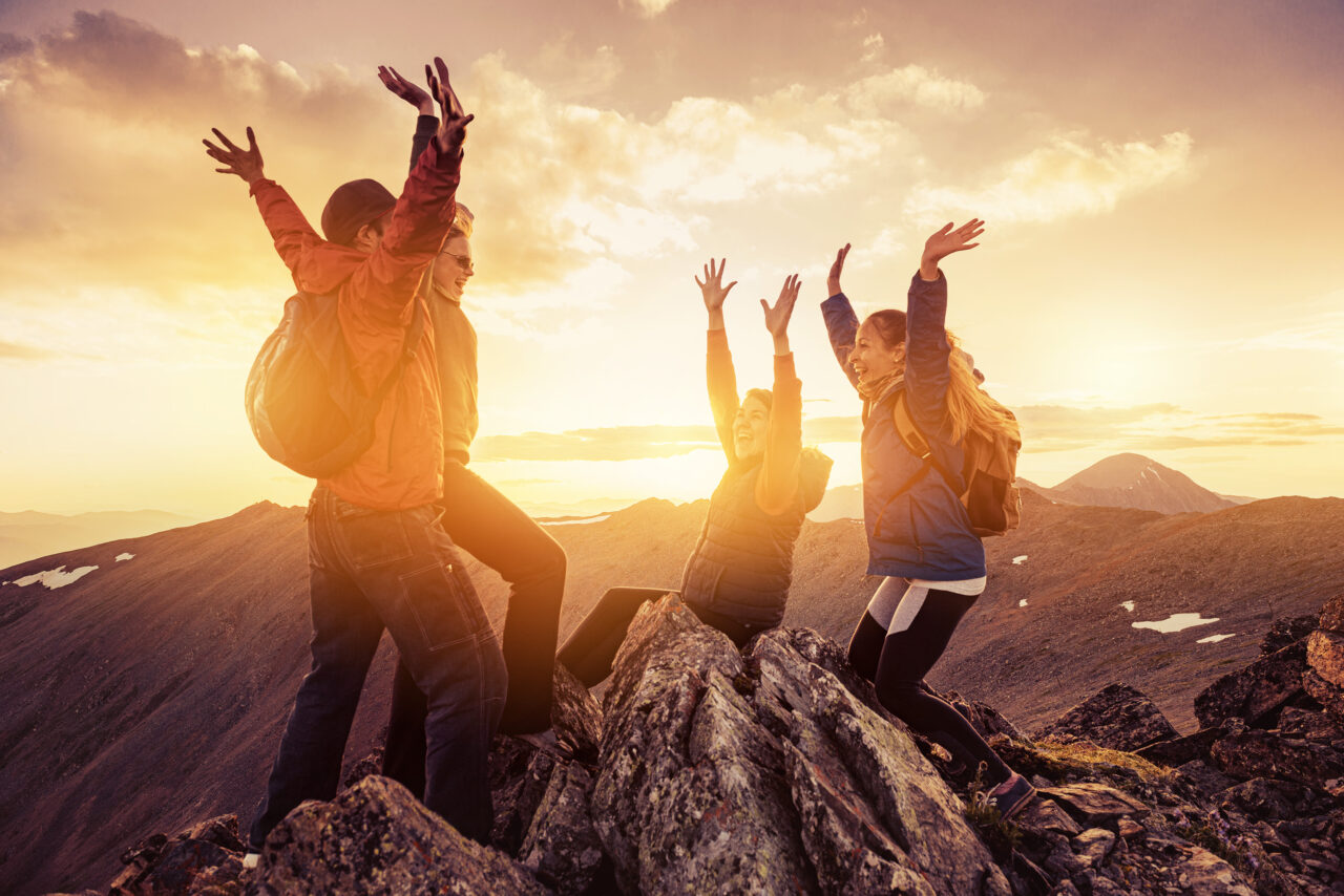 Group On Top Of Hill